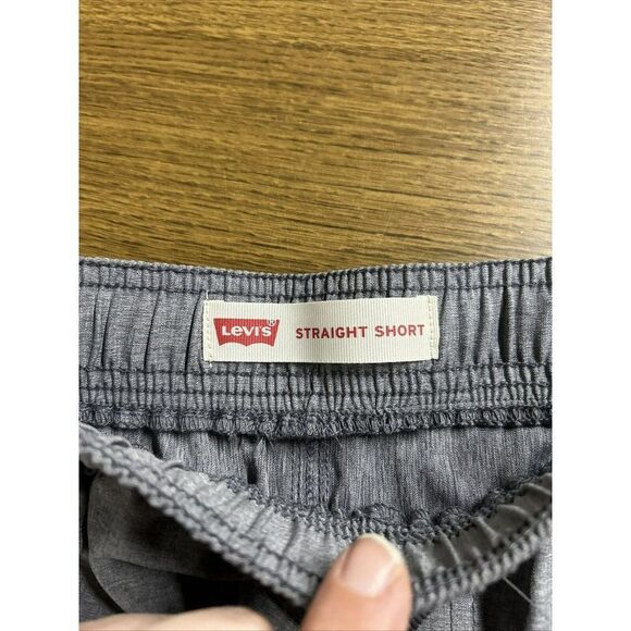 New Levi's Pull on Drawstring Shorts Straight‎ Small Gray - Picture 4 of 11